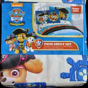 PAW PATROL Pirate Pups Twin Sheet Set NWT